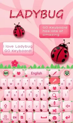 Cute Ladybug GO Keyboard Theme android App screenshot 0