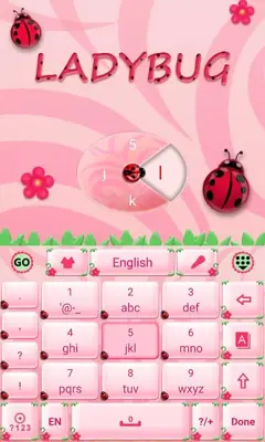 Cute Ladybug GO Keyboard Theme android App screenshot 3